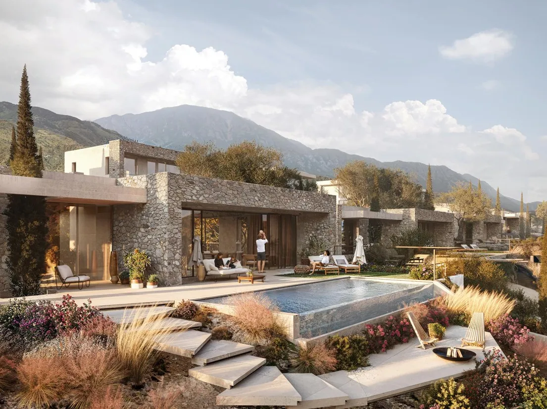 Luxuriöse moderne Villen mit mediterranem Charme und Meerblick
